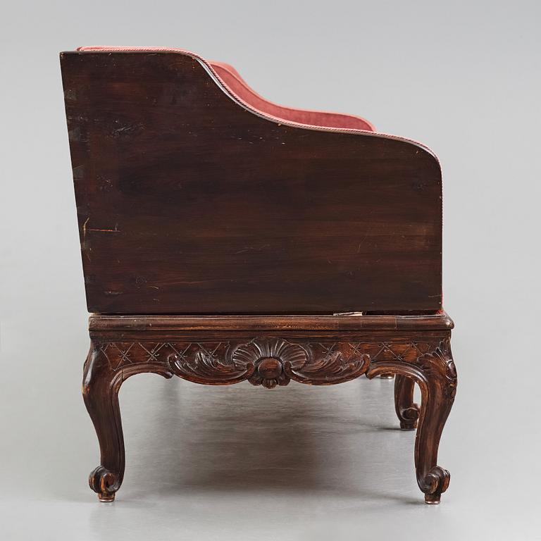 Soffa, Sverige, 1700-talets andra hälft, Rokoko.