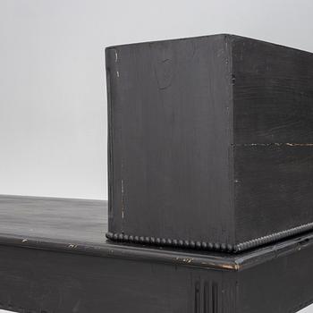 A gustavian style painted desk, circa 1900.