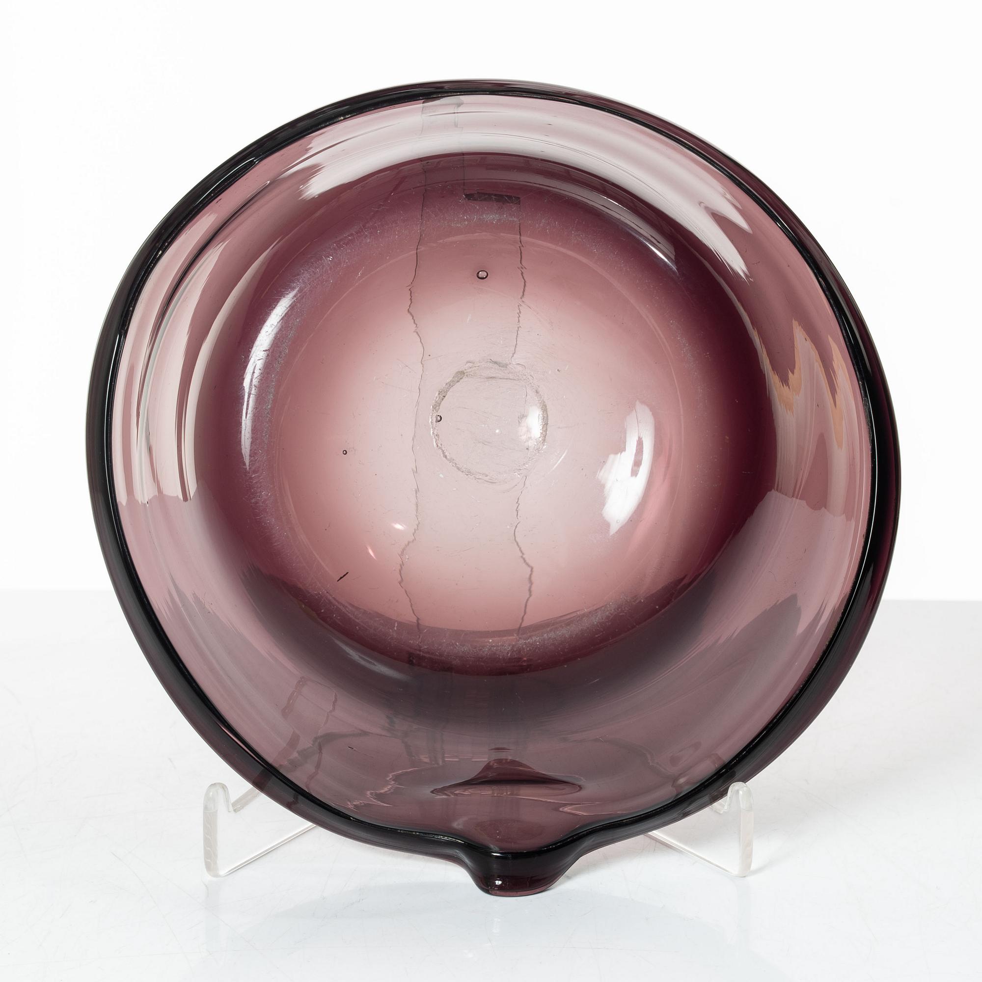 Mjölkfat / Spillkum, glas, Sverige, ca år 1800.