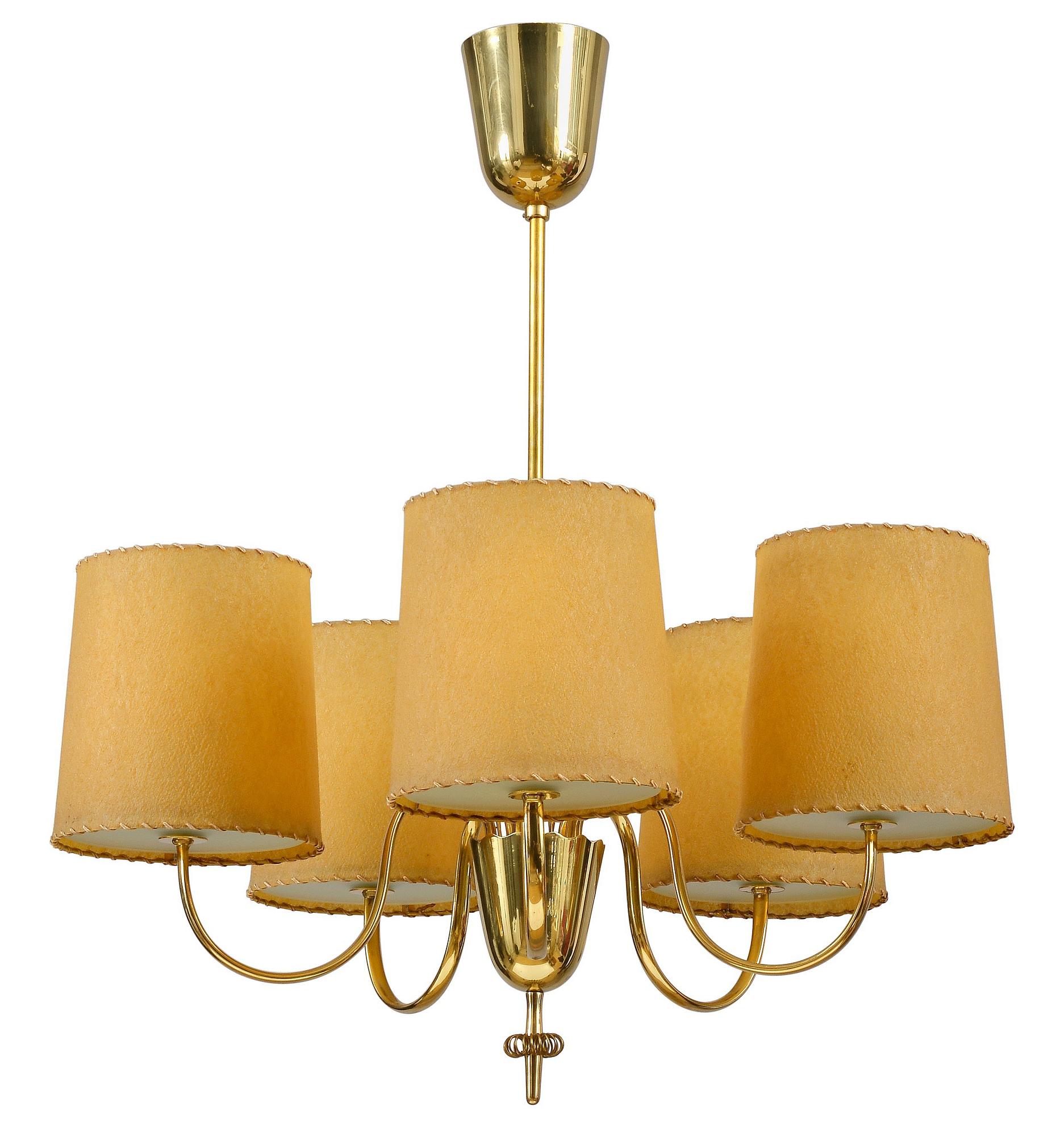 TAKLAMPA, femarmad. Paavo Tynell. Höjd 85 cm.