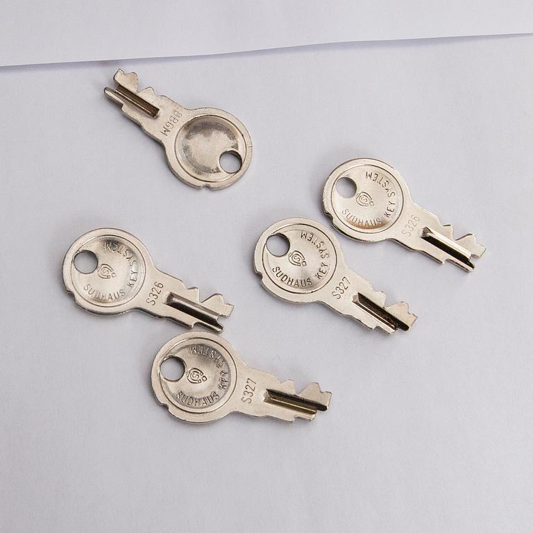 Bags, Rimowa, 3 pcs, aluminum, late 20th century.