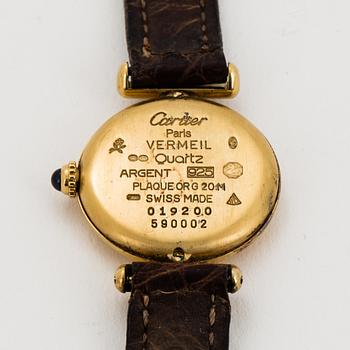 Cartier, Vermeil, wristwatch, 24 mm.