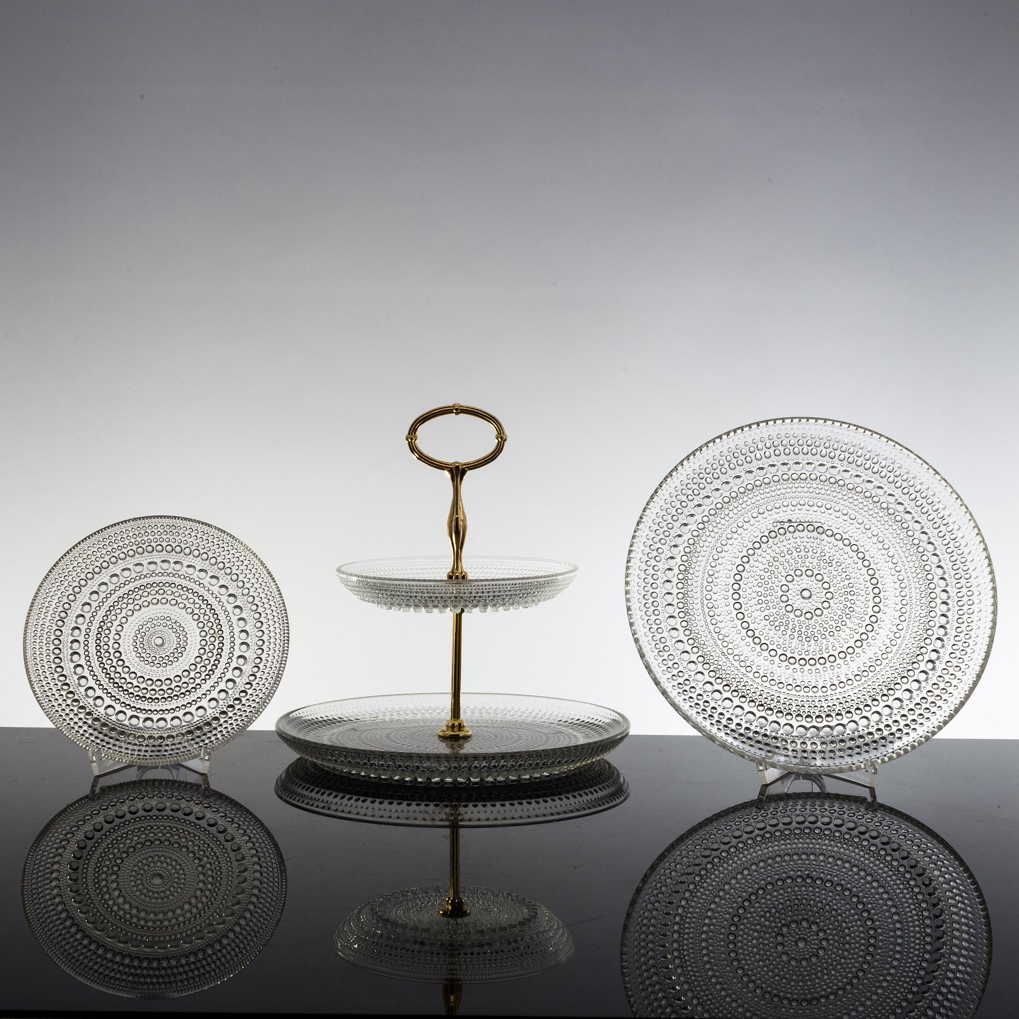 FAT, 10+10 samt KAKFAT, Glas, "Kastehelmi", Oiva Toikka, Iittala.