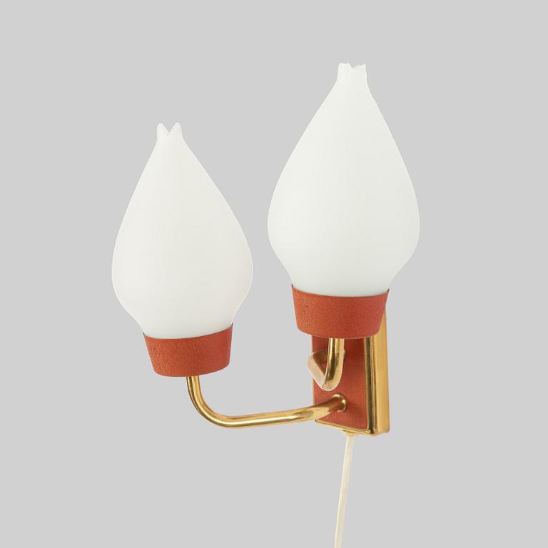Two similar Swedish Modern wall lamps, 1940s.