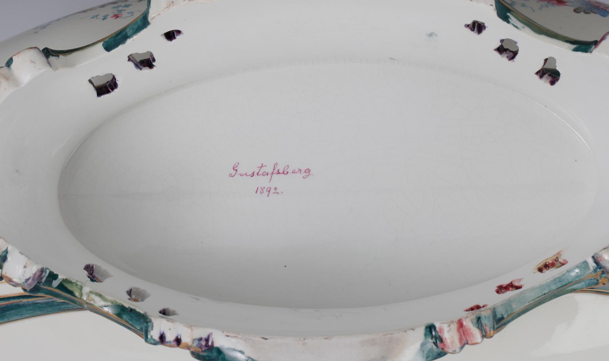 JARDINJÄR, flintgods, Gustafsberg 1892.