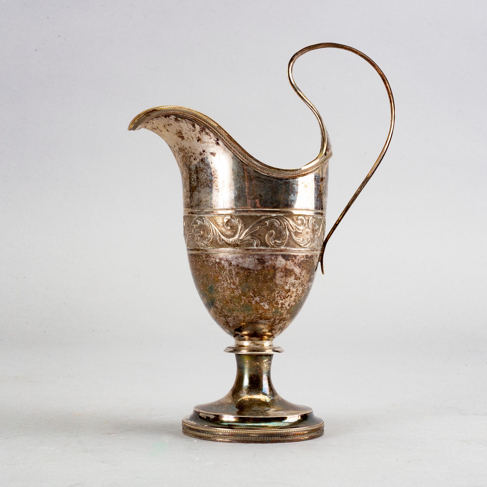 AN AUSTRIAN-HUNGERY EMPIRE SILVER JAR, FIRST HALF OF 19TH CENTURY.