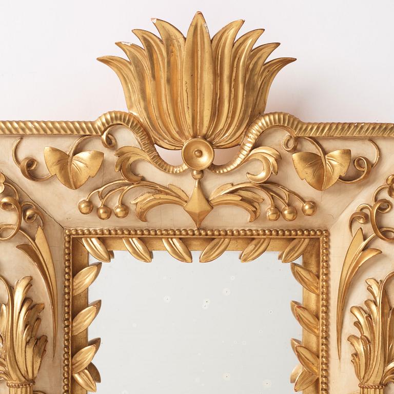 Dagobert Peche, a lacquered and gilded mirror executed by frame maker Max Welz, Vienna for the Wiener Werkstätte, Austria ca 1922.