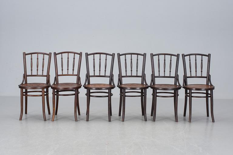 STOLAR, 6 st, varav 4 märkta; Thonet-Mundus.