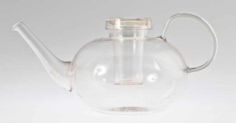 TESERVISDELAR, 9 st, glas, Wilhelm Wagenfelt för Jenaer Glaswerke, Jena, Tyskland, 1900-talets andra kvartal.