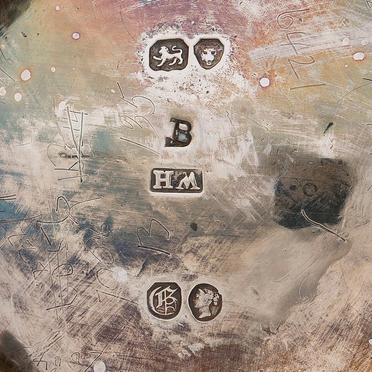 Sockerskål och mjölkkanna, sterlingsilver, London 1842.