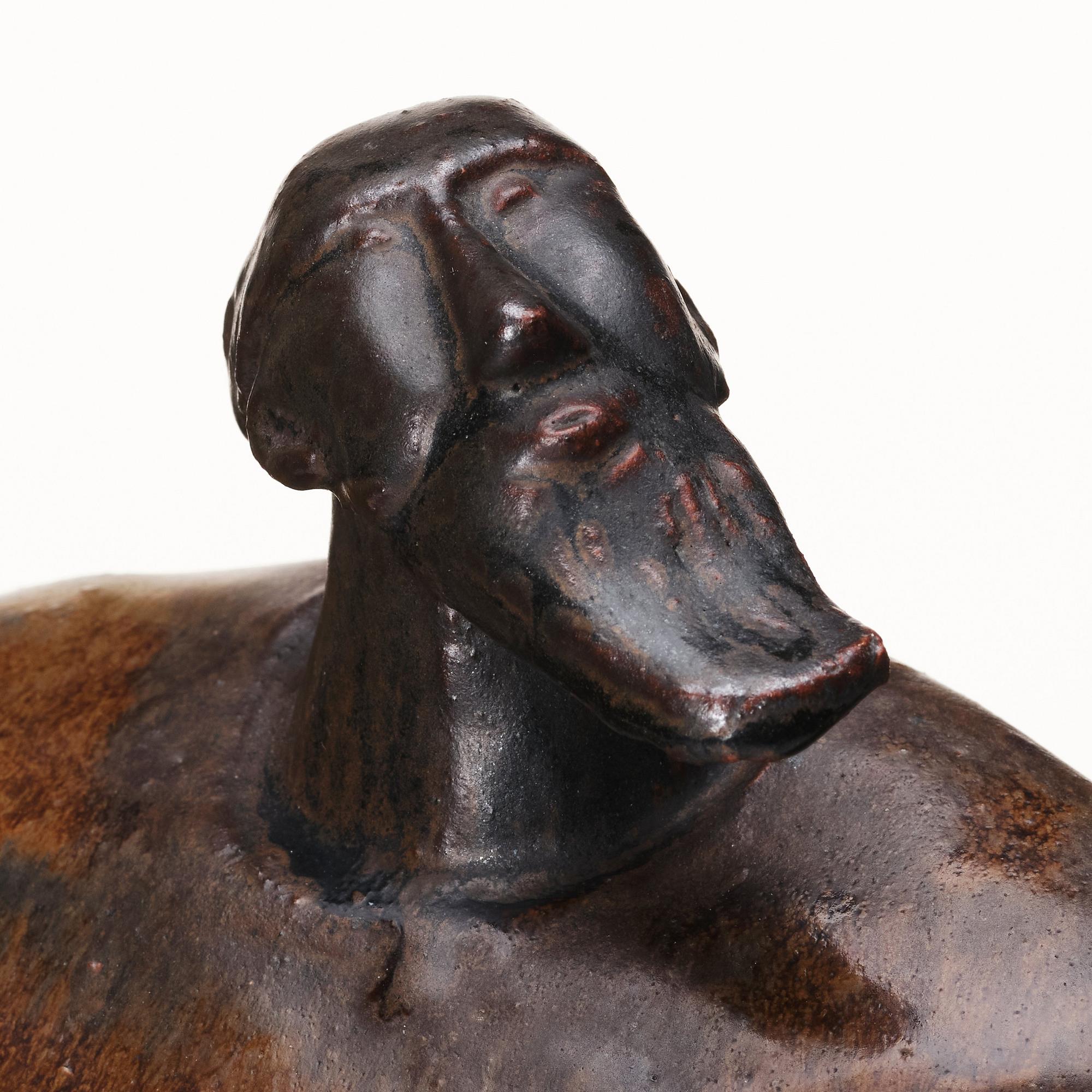 Åke Holm, a stoneware sculpture, Höganäs, Sweden probably 1950s.