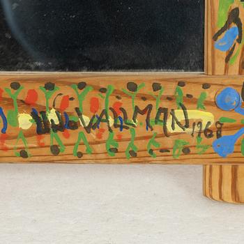 Uno Vallman, Spegel med målad ram.