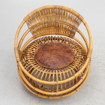 Ico Parisi, a rattan armchair, Bonacini, 1950s/60s.