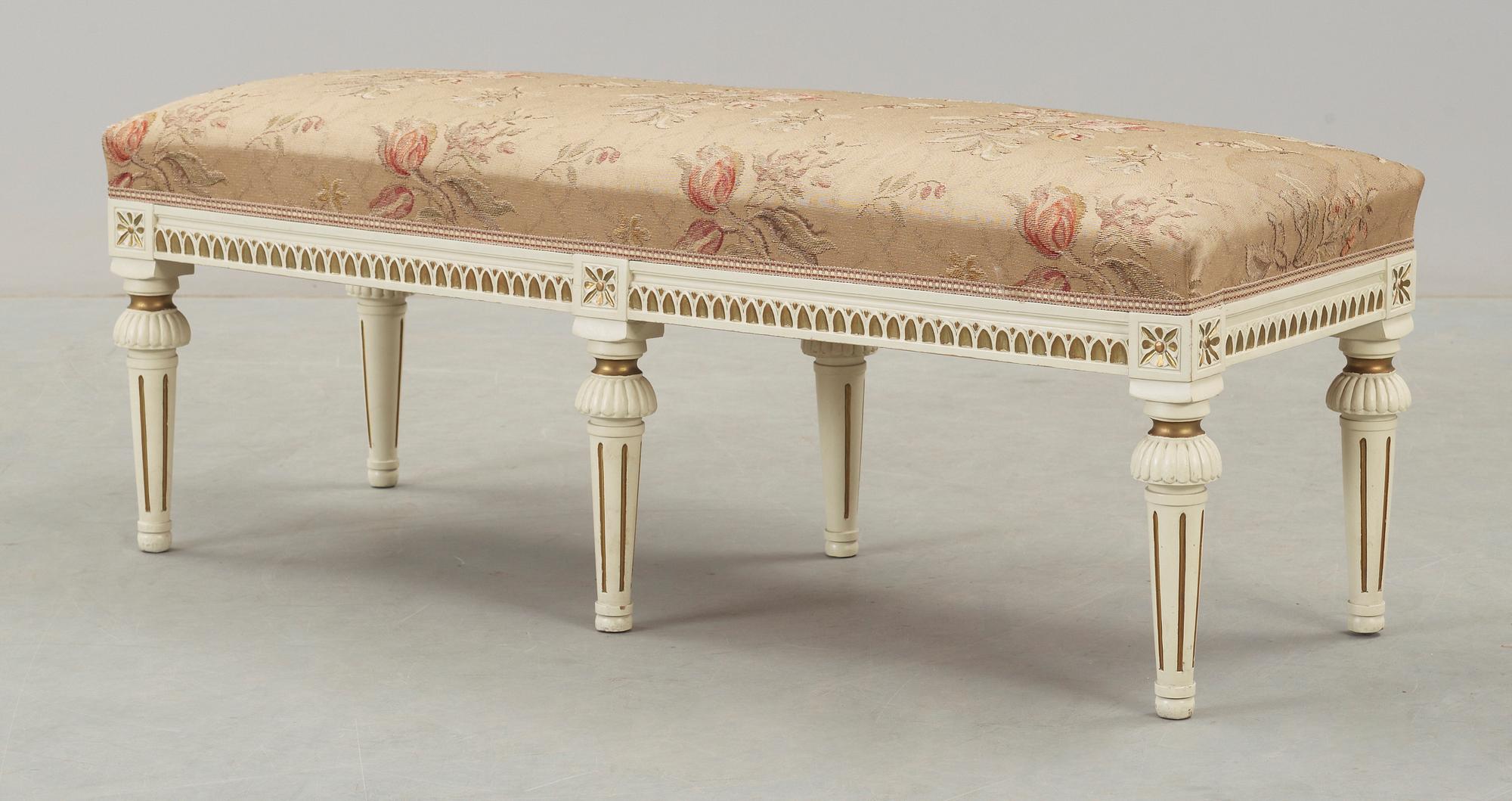 TABURETT, gustaviansk stil, 1900-tal.