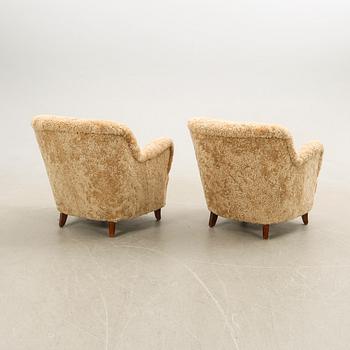 Fåtöljer, ett par, Swedish Modern, 1940-tal.