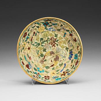 1356. A cloisonné bowl, Qing dynasty (1644-1912).