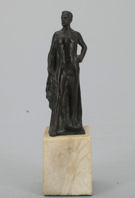 ALFRED OHLSON (SVERIGE), skulptur, patinerad brons, sign.