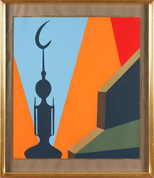 JAMES COSTA, färglitografi, signerad och daterad 77, EA.