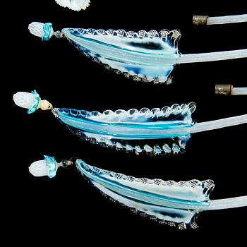 A c. 31-piece set of mid-19th Century Italian Murano chandelier glass spare parts.