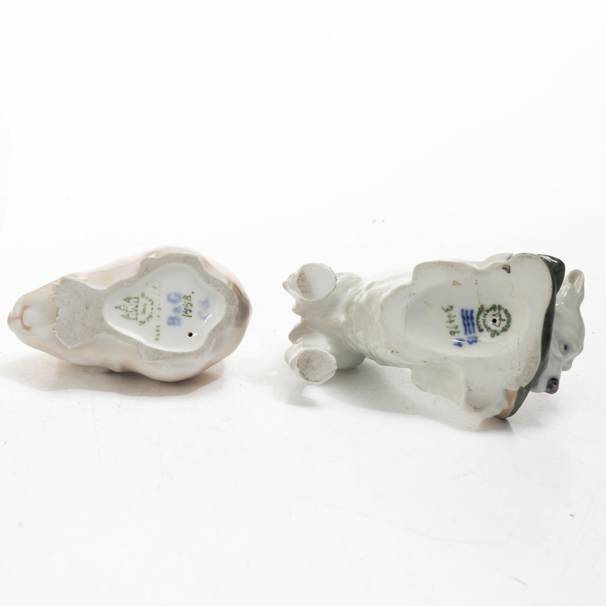 Royal Copenhagen, Figurines, 3 pcs, porcelain, Kärner/Bing & Grøndahl.