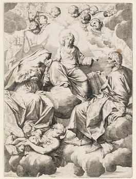 1045. Lorenzo Pasinelli (Efter?), Kristus, Jungfru Maria och Petrus.