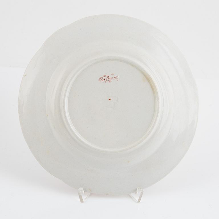 Alf Wallander, a set of nine ceramic crayfish dishes, Rörstrand, early 20th Century.