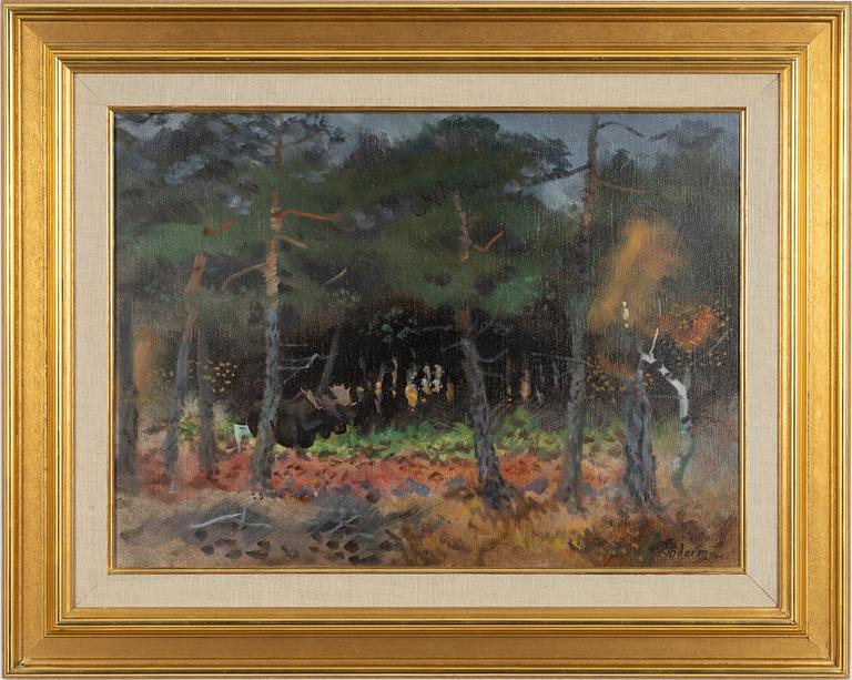 Lindorm Liljefors, "Älg i mosse".