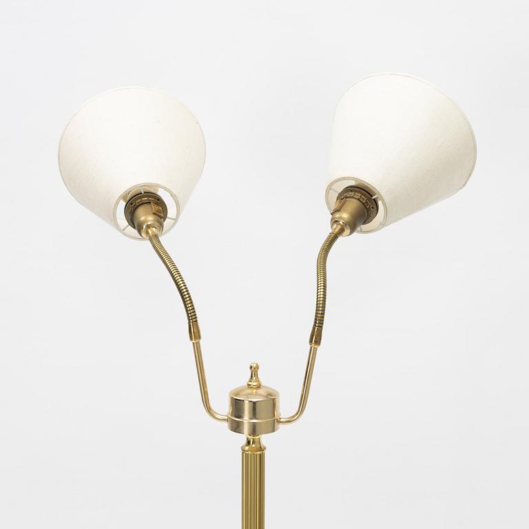A brass floor light, Rejmyre Armaturfabrik, second half of the 20th Century.