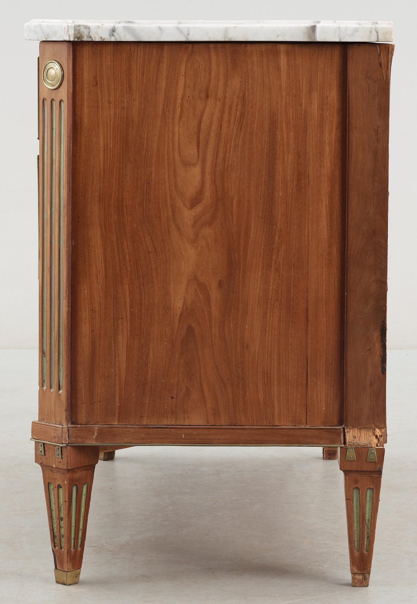 A late Gustavian writing commod by L. Almgren dated 1790.