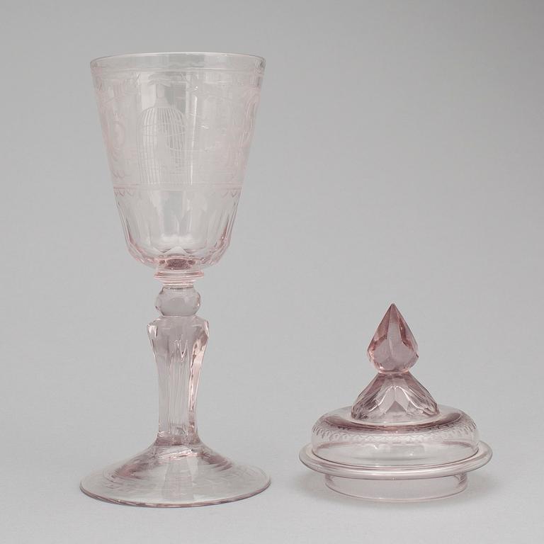 LOCKPOKAL, glas. Tyskland 1700-talets mitt.