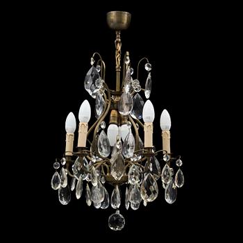 A 20 th century rococo style chandelier.