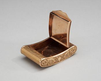A Swiss 19th century gold snuff-box.