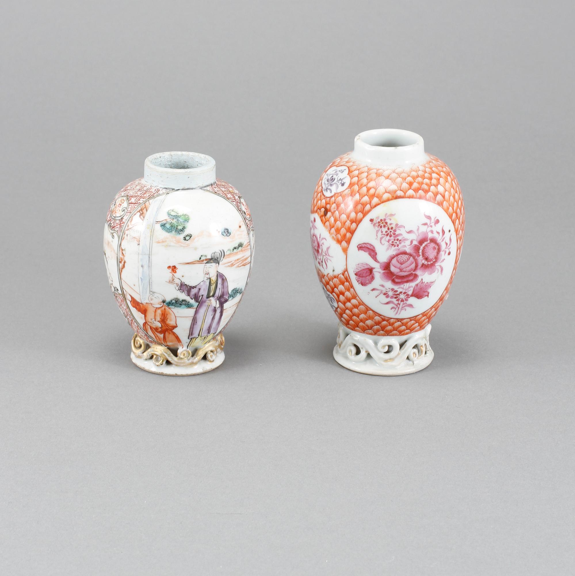 TEDOSOR, 2 st, porslin, Kina, 1700-tal.