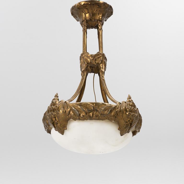 Alice Nordin, an Art Nouveau ceiling lamp, around 1900.