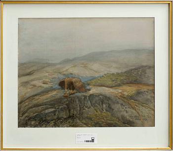 AXEL SJÖBERG, akvarell, sign o dat- 1897.
