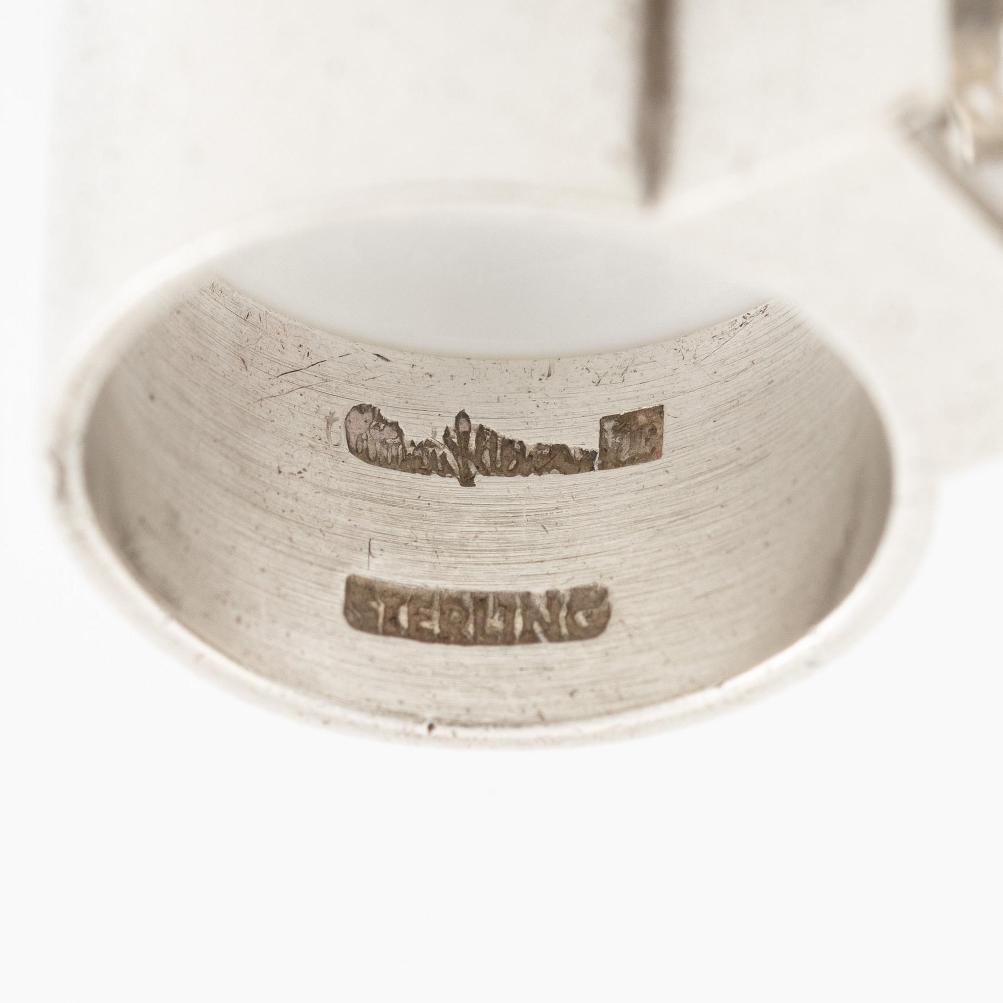 Wiwen Nilsson, ring, silver with step-cut rock crystal, Lund 1974.