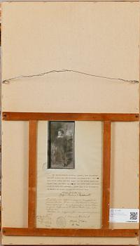 FRANZ SERAPH VON LENBACH, pastell, intyg a tergo.