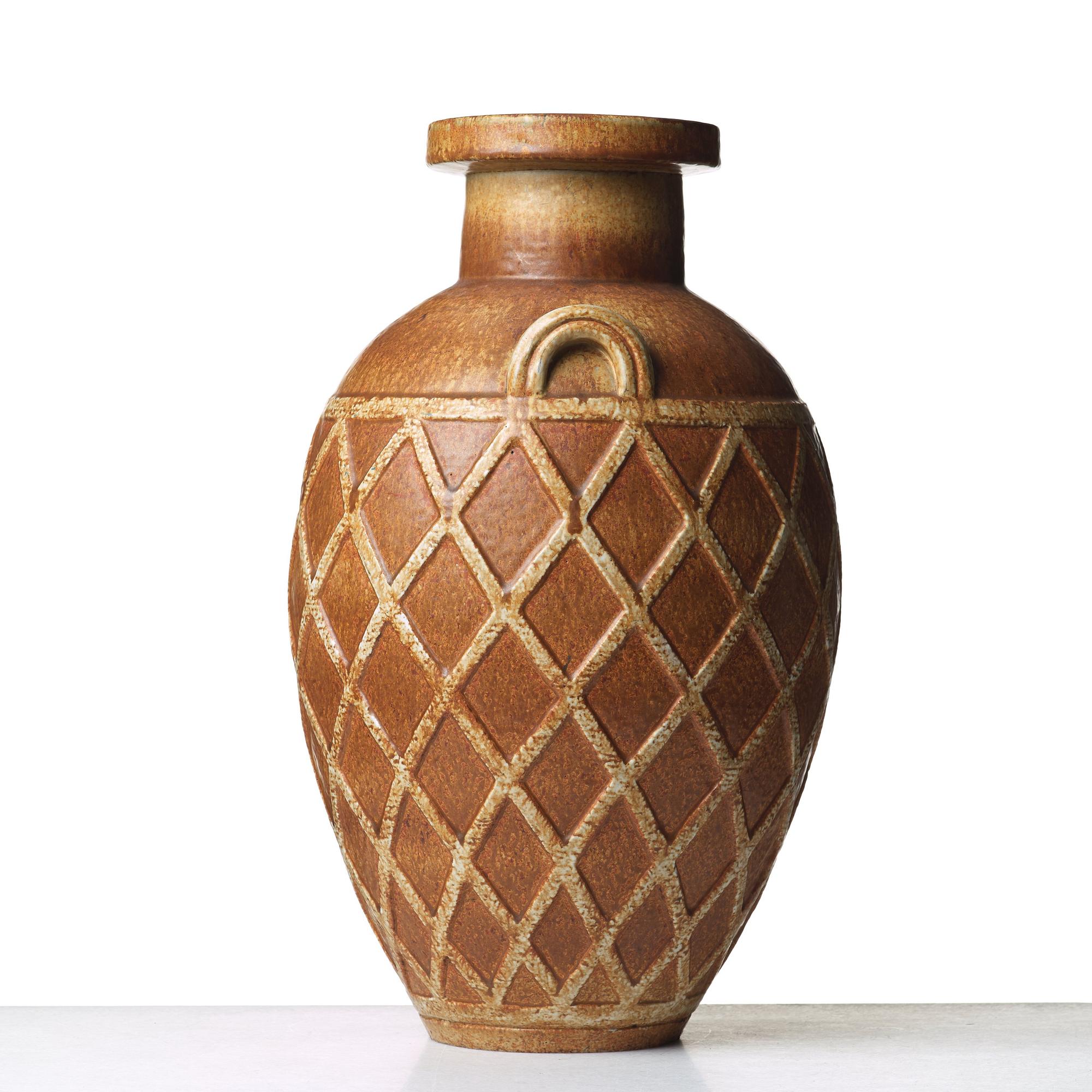 Gunnar Nylund, a stoneware floor vase, Rörstrand, Sweden 1950's.