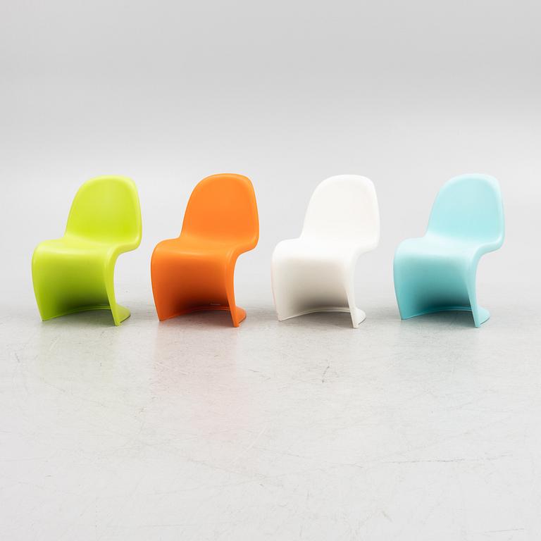 Verner Panton, children's chairs, 4 pcs, "Panton Chair", Vitra.