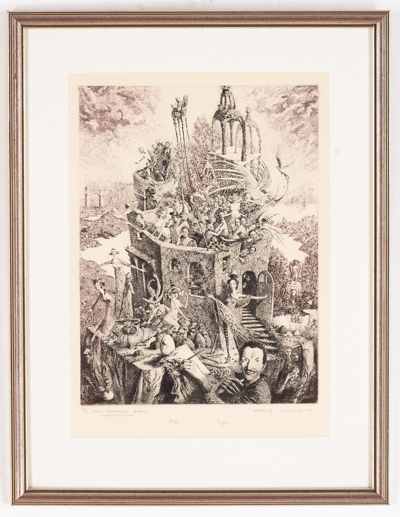 Marius Liugaila, etsning, signerad och numrerad 9/30.