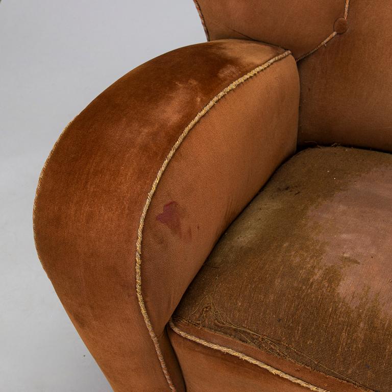 Märta Blomstedt, fåtölj, Aulanko-modellen. Formgiven 1939.