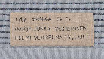 JUKKA VESTERINEN, rya, modell för Helmi Vuorelma Oy, Lahtis. Ca 183x107 cm.