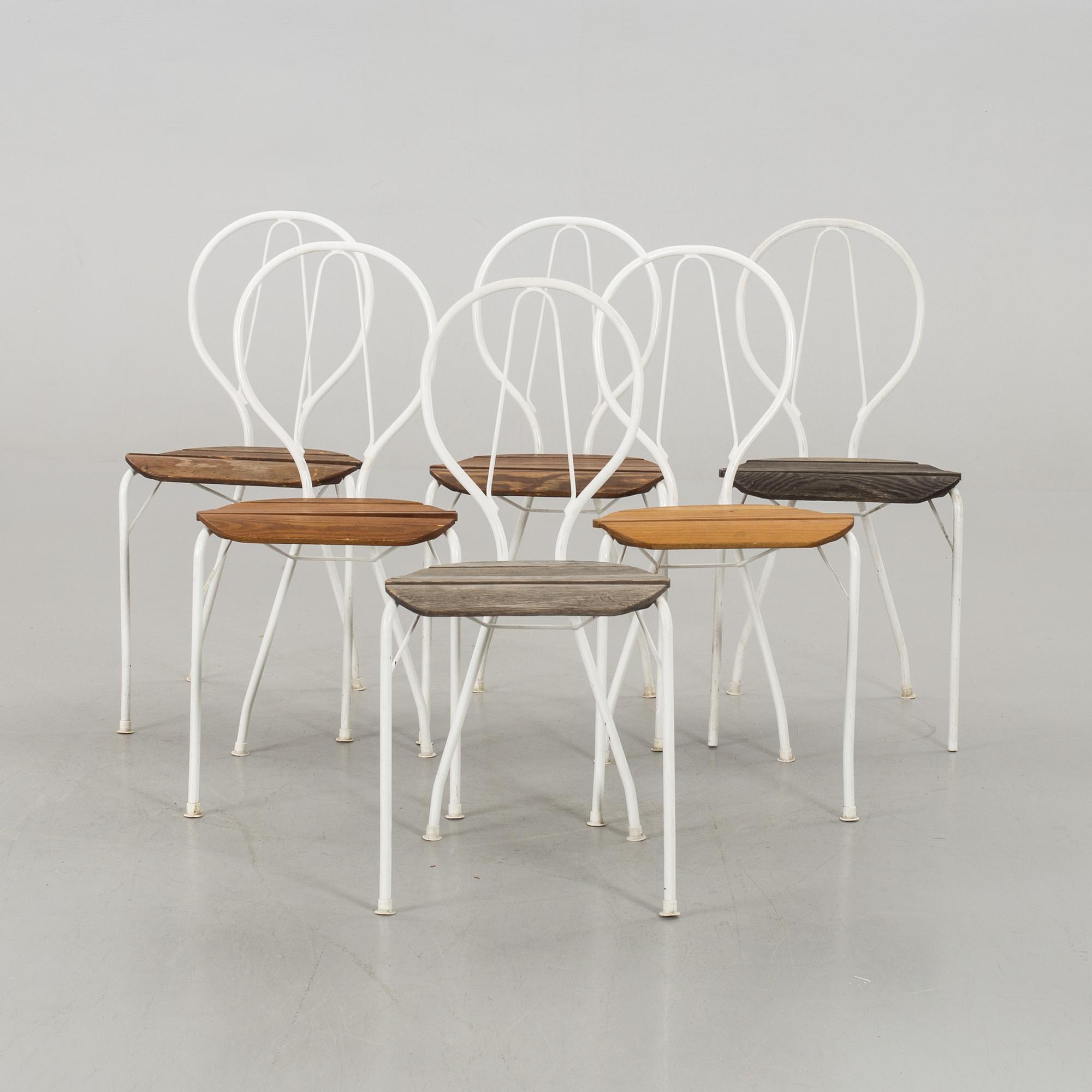 SIX GÄRSNÄS GARDEN CHAIRS.
