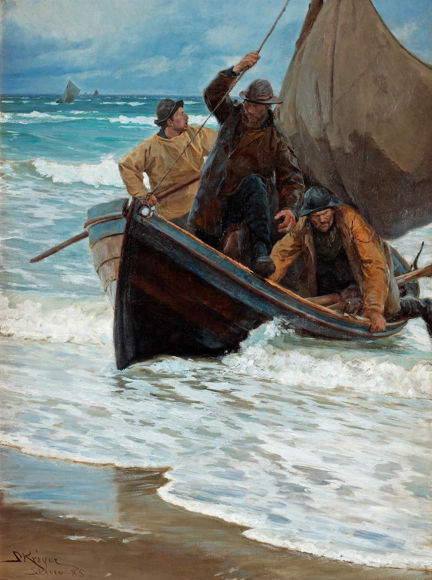 Peder Severin Krøyer, "Fiskerne vender hjem" (The return of the fishermen).