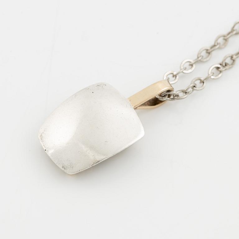 Sven-Erik Högberg, attributed to, pendant with chain, silver, Gothenburg.