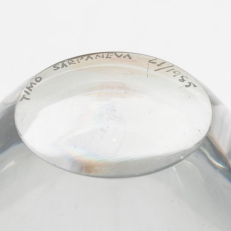 Timo Sarpaneva, glasskulptur, "Claritas", signerad Timo Sarpaneva 61/1985.
