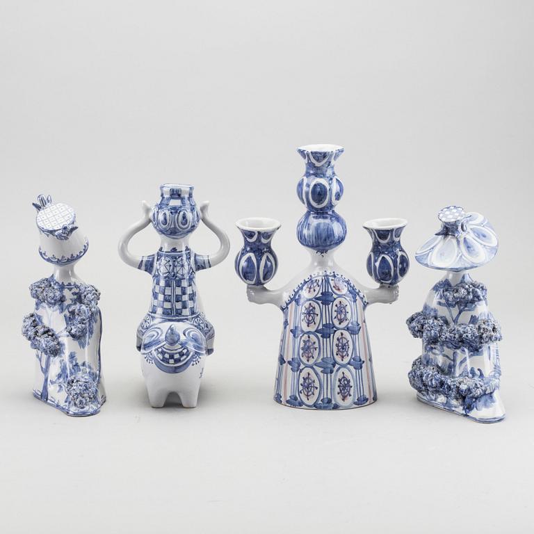 BJÖRN WIINBLAD, keramik, 4 st, signerade och daterade 2001 2002 2003.