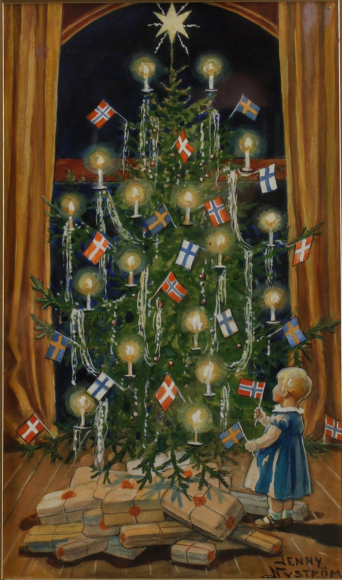 JENNY NYSTRÖM, blandteknik, signerad.