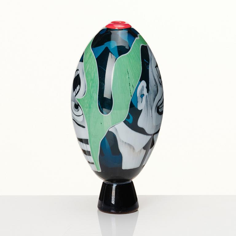 Peter Hermansson, a 'graal' glass vase 'Such a scream', Boda, Sweden 2016.