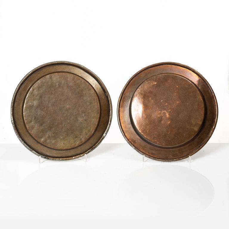 Two copper charges, 19th century.